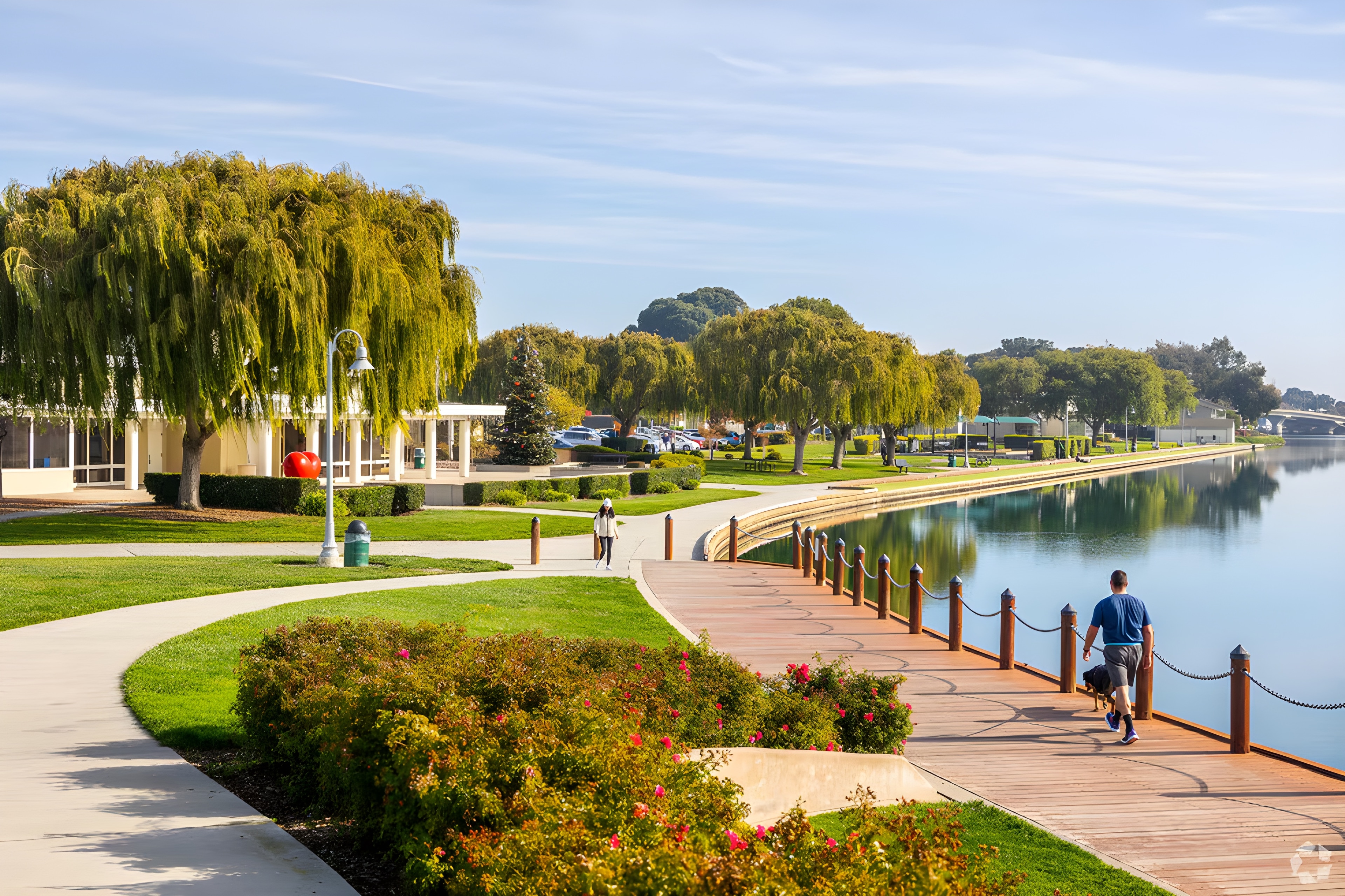 Lagoon walkway in Foster City