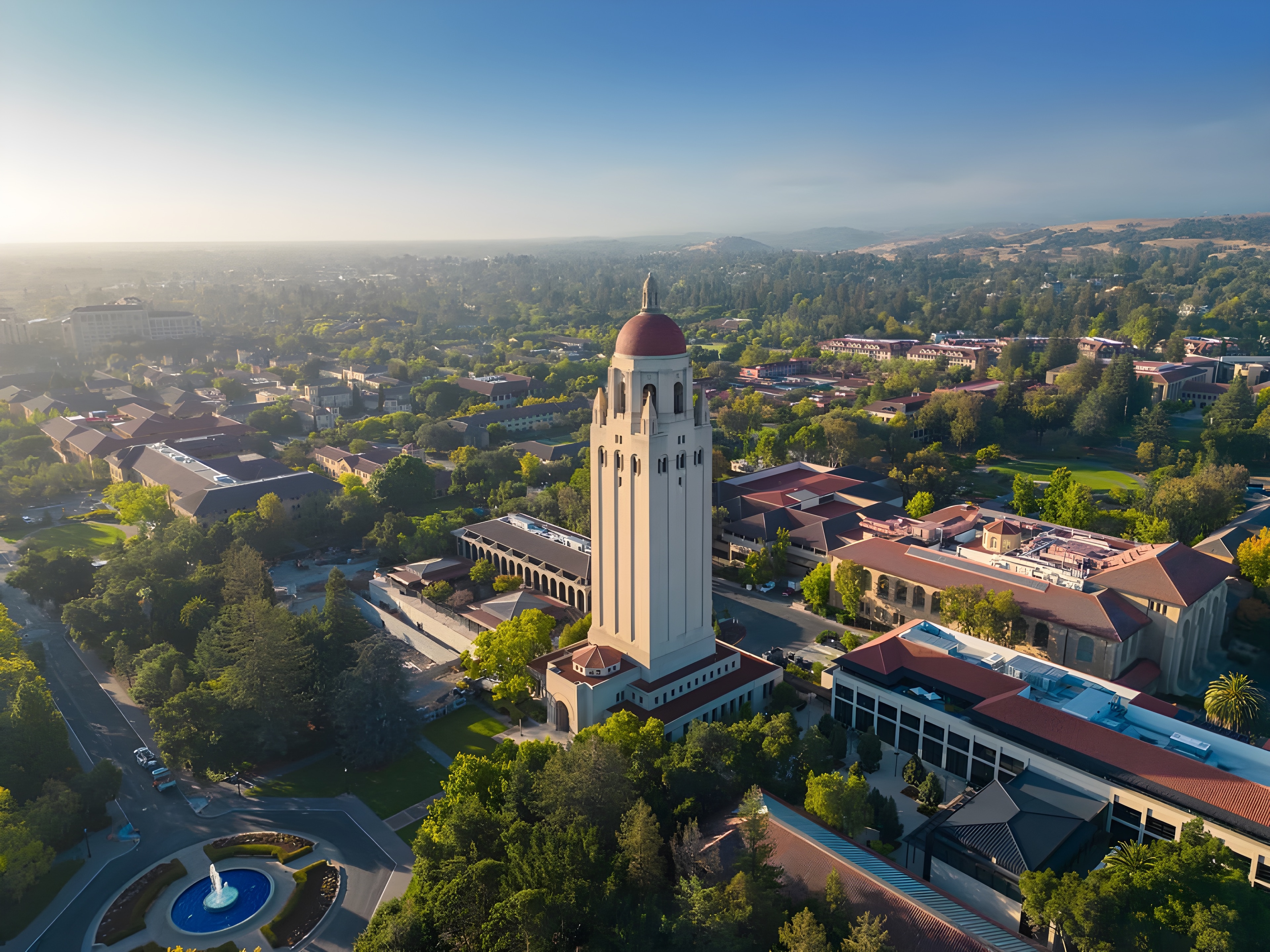 Hoover Tower and the Stanford campus, Palo Alto